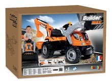 Trettfahrzeuge - Trettraktor Builder Max Bauarbeiter Smoby mit Bagger und Lader orange_0