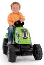 Voitures à pédales pour enfants - Tracteur à pédales Farmer XL Smoby avec une remorque svetlozelený_3