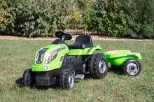 Vehicule cu pedală pentru copii - Tractor cu pedale Fermier XL Smoby cu remorcă verde deschis_2