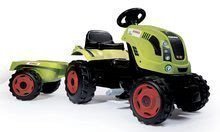 Dječja vozila na pedale setovi - Set traktor na pedale Claas Farmer XL Smoby s prikolicom i bager Maxi Power sa sjedalom_0