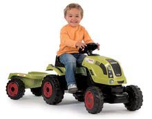 Otroška vozila na pedala kompleti - Komplet traktor na pedale Claas Farmer XL s prikolico Smoby in samokolnica s kosilnico in vrtnim vozičkom_5