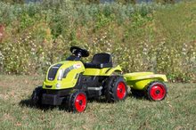 Pedálos gyermekjármű szettek - Szett pedálos traktor Claas Farmer XL Béka Smoby pótkocsival és talicska vödör szettel Vár_8