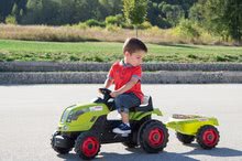 Otroška vozila na pedala - Traktor na pedala Claas GM Smoby s prikolico zelen_3