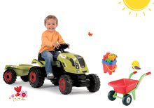 Detské šliapacie vozidlá sety - Set traktor na šliapanie Claas Farmer XL Žaba Smoby s prívesom a fúrik s vedro setom Hrad_15