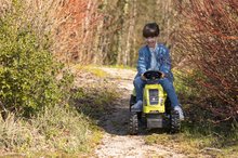 Pedálos gyermekjárművek - Pedálos traktor utánfutóval Farmer XL GreenTractor+Trailer Smoby zöld állítható üléssel és hanggal 142 cm_4