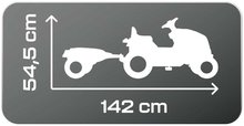 Detské šliapacie vozidlá - Traktor na šľapanie a príves Farmer XL Black Tractor+Trailer Smoby čierny s polohovateľným sedadlom a so zvukom 142 cm_0