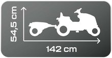 Detské šliapacie vozidlá - Traktor na šľapanie a príves Farmer XL Black Tractor+Trailer Smoby čierny s polohovateľným sedadlom a so zvukom 142 cm_9