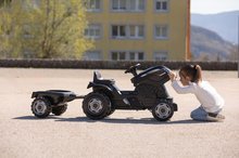 Otroška vozila na pedala - Traktor na pedale s prikolico Farmer XL Black Tractor+Trailer Smoby črn z nastavljivim sedežem in zvokom 142 cm_7