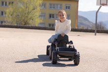 Detské šliapacie vozidlá - Traktor na šľapanie a príves Farmer XL Black Tractor+Trailer Smoby čierny s polohovateľným sedadlom a so zvukom 142 cm_8