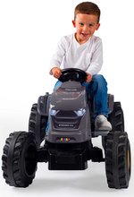 Voitures à pédales pour enfants - Tracteur à pédale et remorque Stronger XXL Tractor+Trailer Smoby avec un siège réglable et un son sur le volant 161 cm_0