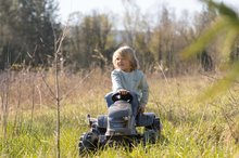 Pedálos gyermekjárművek - Pedálos traktor utánfutóval Stronger XXL Tractor+Trailer Smoby állítható üléssel és hanggal a kormányon 161 cm_5