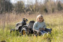 Voitures à pédales pour enfants - Tracteur à pédale et remorque Stronger XXL Tractor+Trailer Smoby avec un siège réglable et un son sur le volant 161 cm_6