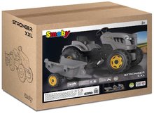 Voitures à pédales pour enfants - Tracteur à pédale et remorque Stronger XXL Tractor+Trailer Smoby avec un siège réglable et un son sur le volant 161 cm_10