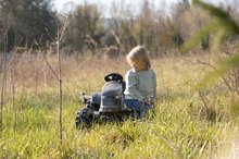 Pedálos gyermekjárművek - Pedálos traktor utánfutóval Stronger XXL Tractor+Trailer Smoby állítható üléssel és hanggal a kormányon 161 cm_8