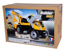 Detské šliapacie vozidlá - Traktor s bagrom a nakladačom Builder Max Smoby s vlekom na šliapanie_10