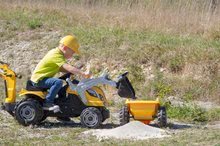 Pedálos gyermekjárművek - Traktor markolóval és homlokrakodóval Builder Max Smoby utánfutóval, pedálos_6