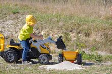 Pedálos gyermekjárművek - Traktor markolóval és homlokrakodóval Builder Max Smoby utánfutóval, pedálos_7