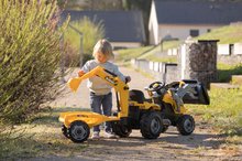 Trettfahrzeuge - Trettraktor mit Lader und Bagger Builder Max Tractor+Trailer Smoby mit verstellbarem Sitz und Ton 182 cm_4