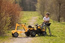Trettfahrzeuge - Trettraktor mit Lader und Bagger Builder Max Tractor+Trailer Smoby mit verstellbarem Sitz und Ton 182 cm_5
