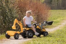 Trettfahrzeuge - Trettraktor mit Lader und Bagger Builder Max Tractor+Trailer Smoby mit verstellbarem Sitz und Ton 182 cm_7