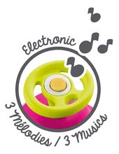 Poganjalci od 6. meseca - Poganjalec z gugalnico Maestro III Balade Smoby z elektronskim volanom rožnato-zelen od 6 mes_12