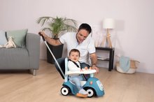 Lauflernhilfen - Set Lauflernwagen und Kinderwagen mit Bremse Croc Baby Walker Minikiss 3in1 Smoby und Rutscher blau mit Rückenlehne_15