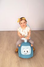 Lauflernhilfen - Set Lauflernwagen und Kinderwagen mit Bremse Croc Baby Walker Minikiss 3in1 Smoby und Rutscher blau mit Rückenlehne_1