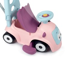 Bébitaxik 6 hónapos kortól - Szett bővíthető bébtaxi hanggal Maestro Ride-On Pink 3in1 Smoby pihe-puha textil huzattal_1