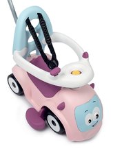 Bébitaxik 6 hónapos kortól - Szett bővíthető bébtaxi hanggal Maestro Ride-On Pink 3in1 Smoby pihe-puha textil huzattal_4