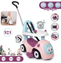 Bébitaxik 6 hónapos kortól - Szett bővíthető bébitaxi hanggal Maestro Ride-On Pink 3in1 Smoby pihe-puha textil huzattal és hintatalppal_5