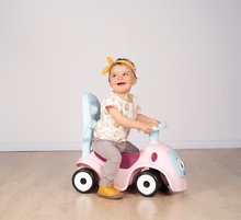 Odrážadlá od 6 mesiacov - Set odrážadlo rozšíriteľné so zvukmi Maestro Ride-On Pink 3in1 Smoby s mäkkým textilným poťahom_11