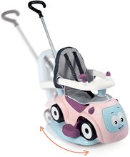 Draisiennes à partir de 6 mois - Vélo évolutif Maestro Ride-On Pink 3in1 Smoby avec sons avec un revêtement en tissu doux et une balançoire_0