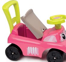 Odrážadlá od 10 mesiacov - Odrážadlo a chodítko Auto Pink Ride-on 2v1 Smoby s úložným priestorom a opierkou ružové_0