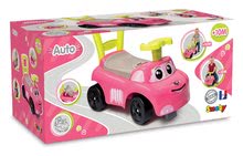 Cavalcabili dai 10 mesi - Auto Pink ride-on 2in1 cavalcabile e primi passi Smoby con vano portaoggetti e schienale colore rosa_1