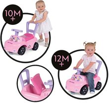 Babytaxiuri de la 10 luni - Babytaxiu și premergător Minnie Auto Ride-On Disney Smoby cu spătar și spațiu de depozitare de la 10 luni_0