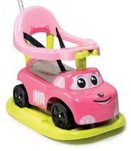 Babytaxiuri de la 6 luni - Babytaxiu şi leagăn Auto Rocking Pink Smoby electronic cu cadru protector şi mâner de împins roz_0