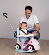 Odrážadlá od 6 mesiacov - Set odrážadlo rozšíriteľné so zvukmi Maestro Ride-On Pink 3in1 Smoby s mäkkým textilným poťahom a hojdačkou_12