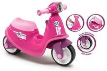 Odrážedla od 18 měsíců - Odrážedlo motorka s reflektorem Scooter Pink Smoby růžové od 18 měsíců_0