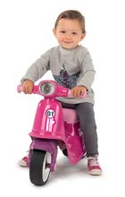 Odrážadlá od 18 mesiacov - Odrážadlo motorka s reflektorom Scooter Pink Smoby s gumenými kolesami ružové od 18 mes_6