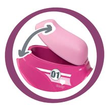 Bébitaxi szettek - Szett bébitaxi Scooter Pink Smoby gumikerekekkel és házikó Pretty Nature nyári konyhával és zsalugáterrel 18 hó-tól_5