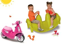 Guralice setovi - Set guralica Scooter Pink Smoby s gumenim kotačima i obostrana ljuljačka Pas od 18 mjeseci_16