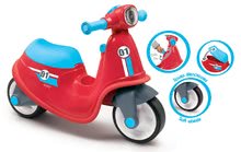 Babytaxiuri de la 18 luni - Babytaxiu motocicletă cu reflector Scooter Red Smoby cu roţi din cauciuc roșu cu cheie mecanică şi spaţiu de depozitare_2