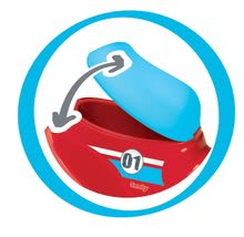 Poganjalci od 18. meseca - Poganjalec motor z žarometom Scooter Red Smoby in gumiranimi kolesi rdeč (mehanski ključ in predalček)_3