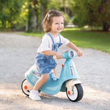 Jeździki od 18 miesięcy - Hulajnoga motocykl z reflektorem Scooter Blue Smoby z kołami gumowymi niebiesko-szare od 18 miesięcy_3