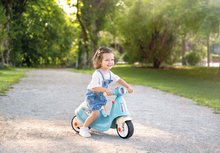 Jeździki od 18 miesięcy - Hulajnoga motocykl z reflektorem Scooter Blue Smoby z kołami gumowymi niebiesko-szare od 18 miesięcy_4