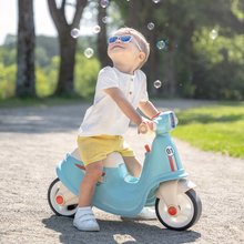 Jeździki od 18 miesięcy - Hulajnoga motocykl z reflektorem Scooter Blue Smoby z kołami gumowymi niebiesko-szare od 18 miesięcy_6
