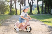 Odrážedla od 18 měsíců - Odrážedlo motorka s reflektorem Scooter Pink Smoby s gumovými koly růžové od 18 měsíců_1