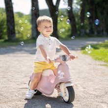 Odrážedla od 18 měsíců - Odrážedlo motorka s reflektorem Scooter Pink Smoby s gumovými koly růžové od 18 měsíců_2