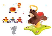 Za dojenčke - Komplet poganjalec Medved 2v1 Smoby skakajoči in vrteči in 3 avtomobilčki Imagin Car Cotoons in stolp za zlaganje Magic od 12 mes_15