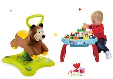 Igračke za bebe - Set guralica Medvjed 2u1 Smoby koja skače i okreće se i stol sa slagalicom Maxi Abrick od 12 mjeseci_13